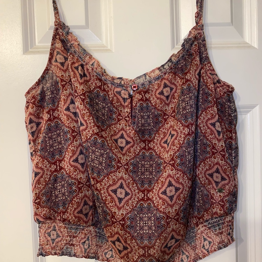 American Eagle patterned tank top size M